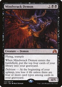 MTG ■黒/英語版■ 《精神壊しの悪魔/Mindwrack Demon》 イニストラードを覆う影 SOI