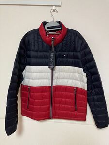 正規品　タグ付き未使用　TOMMYHILFIGER　トミー・ヒルフィガー　ライトダウンジャケット　中綿ジャケット　US:L　日本：XL　トリコロール