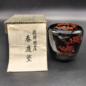 棗 中棗 春慶塗 なつめ 漆器 茶道具 茶器 蒔絵 イ6