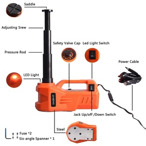 〇送料無料　サイズ135mm-360mm DINSEN電動ジャッキ タイヤ交換用ジャッキカージャッキ 油圧式 Ledライト付 12V DC電気【a1916】