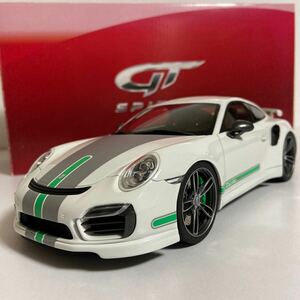 ★GTスピリット／GT_SPIRIT：1/18 ★ポルシェ911 ターボS／PORSCHE 911 Turbo S ★MODIFIED BY TECHART(White) ★300台限定品♪☆used