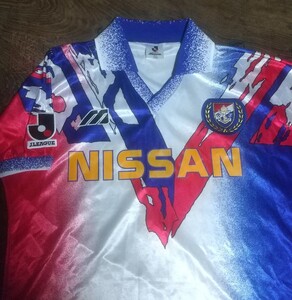 [値下げ交渉] 1993年 横浜マリノス 幻の2nd ユニフォーム MIZUNO Oサイズ MADE IN JAPAN 検/J LEAGUE YOKOHAMA MARINOS 井原 木村 和司 Y2K