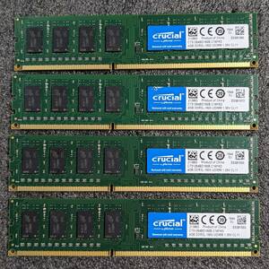 【中古】DDR3メモリ 16GB(4GB4枚組) CFD W3U1600CM-4G　[DDR3L-1600 PC3L-12800 1.35V]