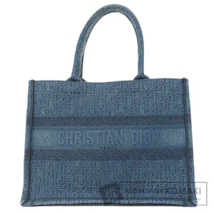 CHRISTIAN DIOR クリスチャンディオール ブックトート スモール オブリーク トートバッグ デニム レディース 中古