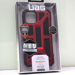 Apple iPhone 11 Pro 用 URBAN ARMOR GEAR (UAG) 米軍MIL規格クリア プレミアム耐衝撃ケース Monarch クリムゾン 国内正規品 未開封品