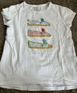 ★Zara Girls★ザラ　スニーカー　ラメ　プリント　半袖Tシャツ　カットソー　9-10　140