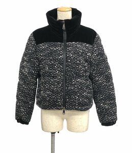 モンクレール ツイードショートダウンジャケット レディース S MONCLER [0502]