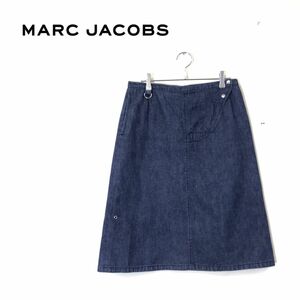 1N2001-O◆良品◆ MARC JACOBS マークジェイコブス フレアスカート デニム ◆size6 コットン インディゴ