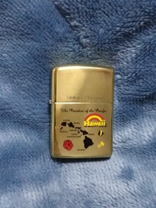 ZIPPO ソリッドブラス 刻印 ハワイ 1990年 ジッポーライター SOLID BRASS ジッポ ユーズド品