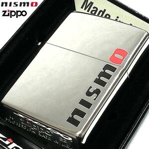 ZIPPO ライター NISMO シルバー＆レッド ジッポ 日産公認モデル ニスモ ロゴ 車 ニッサン かっこいい 色差し ギフト プレゼント おしゃれ