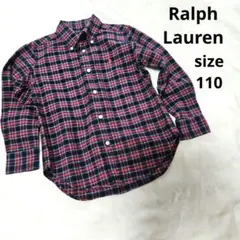 【かわいい⭐カジュアルRalph Lauren】赤　黒　チェックシャツ　キッズ