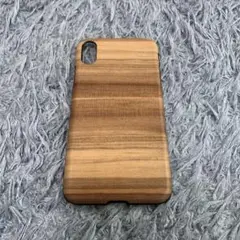 iPhone XR 天然木 Man&Wood 木目 カバー ケース