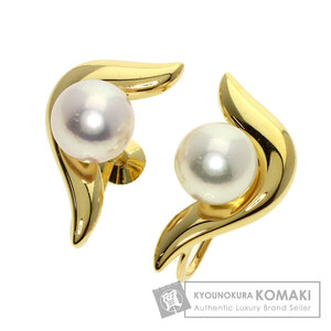 MIKIMOTO ミキモト アコヤパール 真珠 イヤリング K18イエローゴールド レディース 中古