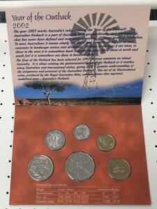オーストラリアコイン　６種６枚　お土産　Royal Australian Mint　2002 Year of the Outback　Six Coin Uncirculated Set