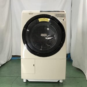 【中古品】 日立 / HITACHI ビッグドラムスリム BD-S8800L ヒートリサイクル風アイロン 左開き 2016年製 11kg ライトベージュ 30017676