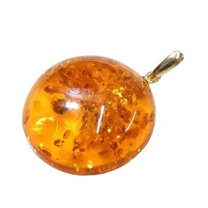 【K18】 琥珀 ペンダントトップ こはく コハク アンバー イエローゴールド 18金 amber pendent charm 【ネコポスOK】◇J