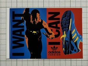 【adidas】古い アディダスのステッカー： 1980~1990年代 フランス ビンテージ トルション 陸上 スニーカー +Sb