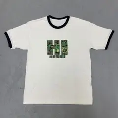 GW44【リンガーTシャツ】HAWAII カモ柄　迷彩　ロゴ　半袖