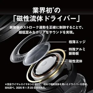 テクニクス Technics ワイヤレスイヤホン EAH-AZ100-S シルバー 磁性流体 生音質 bluetooth ノイズキャンセリング