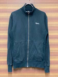 HU044 ラファ Rapha ロゴトラックジャケット LOGO TRACK JACKET 長袖 黒 XS ※スレ