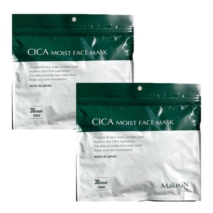 d【2袋セット】CICA MOIST FACE MASK シカ モイストフェイスマスク 30枚入り Make.iN パック フェイスマスク