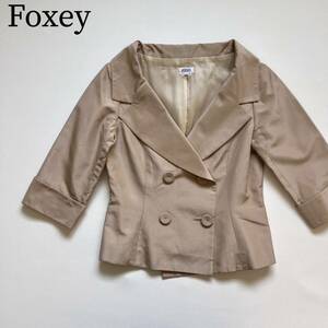 FOXEY BOUTIQUE フォクシーブティック テーラードジャケット ショート丈　アウター　トップス 上質シルク　総シルク レディース