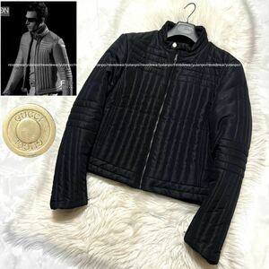 本物 ランウェイ グッチ トムフォード期 ZIP UP ブルゾン ジャケット 48 黒紺 GUCCI コレクションモデル