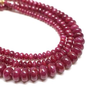 1円〜!!▲K18 天然ルビーネックレス▲J 約12.7g 約45.0cm ruby necklace jewelry DC0/EA0 C229