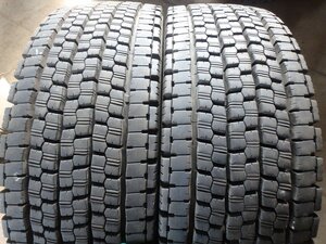 L933 バリ溝 送料無料【245/70R19.5 136/134】ブリヂストン W999 スタッドレス 2本 2022年製 約8.5分山