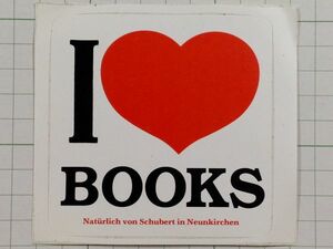 外国のステッカー：本が好き 広告 ビンテージ 雑貨 車 +Ab