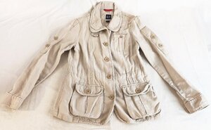 GAP ギャップ ベージュ系 麻56% ジャケット 長袖 S QH-4