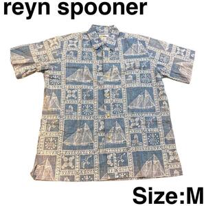 【即決/送料無料】90s レア ビンテージアロハ REYN SPOONER レインスプーナー 水着 ビキニタグ ラハイナセーラー 総柄オールドヴィンテージ