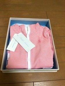 新品本物、Ralph Lauren 【ラルフローレン】のベビーパーカー女の子リバーシブル カーディガン★5980円即決★日本橋三越購入★1歳