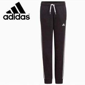 アディダス adidas キッズ ジュニア 160cm エッセンシャルズ 3ストライプス パンツ 裏起毛 スウェット ブラック