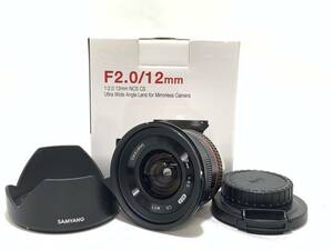 ★特上品★ SAMYANG サムヤン 12mm F2 NCS CS MFT マイクロフォーサーズ用 【元箱付き】 @3702