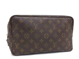 1円 ■美品■ LOUIS VUITTON ルイヴィトン M47522 モノグラム トゥルース トワレット28 クラッチバッグ セカンドバッグ ブラウン系 BL6312