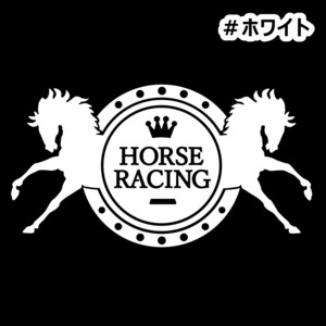 《JK15》15.0×8.1cm【HORSE RACING-A】G1、有馬記念、JRA、ケイバ、日本ダービー、馬術部、馬具、乗馬ステッカー(1)