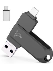 ４in1 iPhone対応 USBメモリ 128GB iPad対応 usbメモリー USB3.0 高速 データ バックアップ ブラック