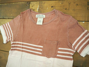 ◆REMI RELIEF（レミレリーフ）ボーダー ポケット Tシャツ後染め USED加工 vintage ヴィンテージ BEAMS PLUS◆