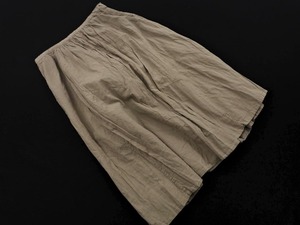 pas de calais パドカレ ギャザー スカート sizeS/ベージュ ■◇ ☆ fab6 レディース