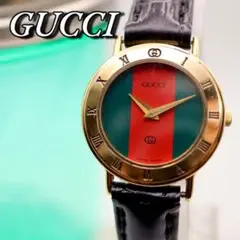 美品 GUCCI シェリーライン ローマンベゼル レディース腕時計 741