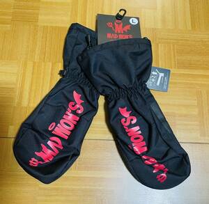 ☆送料込・即決☆新品☆MAD WON`S オーバーミトングローブ BLK/RED Lサイズ ブラックレッド耐水10000mmマッドウォンズ50%OFF