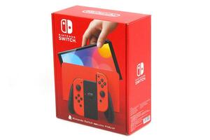 未使用品｜任天堂 Nintendo Switch 有機ELモデル HEG-S-RAAAA マリオレッド πA6355-2G3