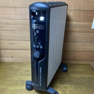 通電動作確認済み デロンギ マルチダイナミックヒーター MDHU15-BK オイルヒーター 暖房 DeLonghi ゼロ風暖房 リモコン付き