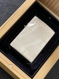 zippo ピース 限定品 2面刻印 希少モデル 2012年製 ② Peace NIPPON JT シルバーインナー 2012年製 専用木箱 ケース 保証書付き