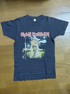 祝来日 当時物 レア IRON MAIDEN アイアンメイデン 鋼鉄の処女 ファーストアルバム ジャケット Tシャツ Lサイズ