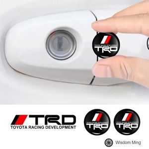 TRD トヨタ GR 3Dクリスタルエンブレム 15mm 鍵穴マーク 鍵穴隠し キーレス TOYOTA f2
