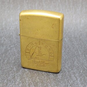 ZIPPO ジッポ SOLID BRASS ゴールド ブランドライター 喫煙具 着火未確認 ◆おたからや【G-B53714】同梱-2