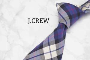 【美品】 J.CREW ジェイクルー A-641 チェック アメリカ製 USA ブランド ネクタイ 良品 古着 卸 USED オールド COTTON