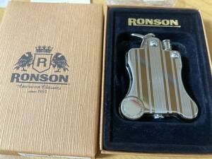 中古 美品 RONSON BANJO ロンソン バンジョー エンジンターン 数十年前購入品 ワンアクション オイルライター 古き良きアメリカ 洒落てます